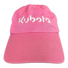 Kubota Pink Hat Mower Tractor Equipment Strapback Adjustable Baseball Cap EUC