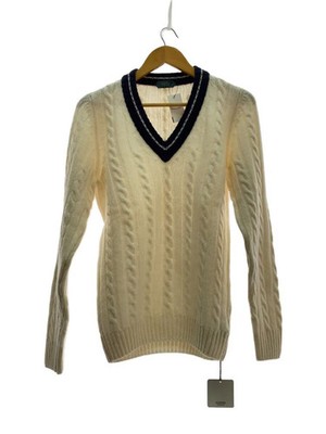 ZANONE Knit Sweater (Thick), Size 46, Wool, White, Solid Color