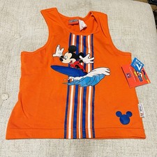 Rare Vintage NWT Micky Mouse Sleeveless Tank Top Unisex Size 7 Kids