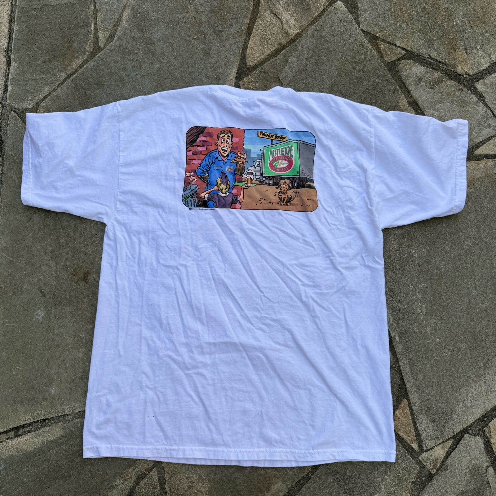 Vintage Funny Shirt XL White Risque Adult Trucker Trucking H