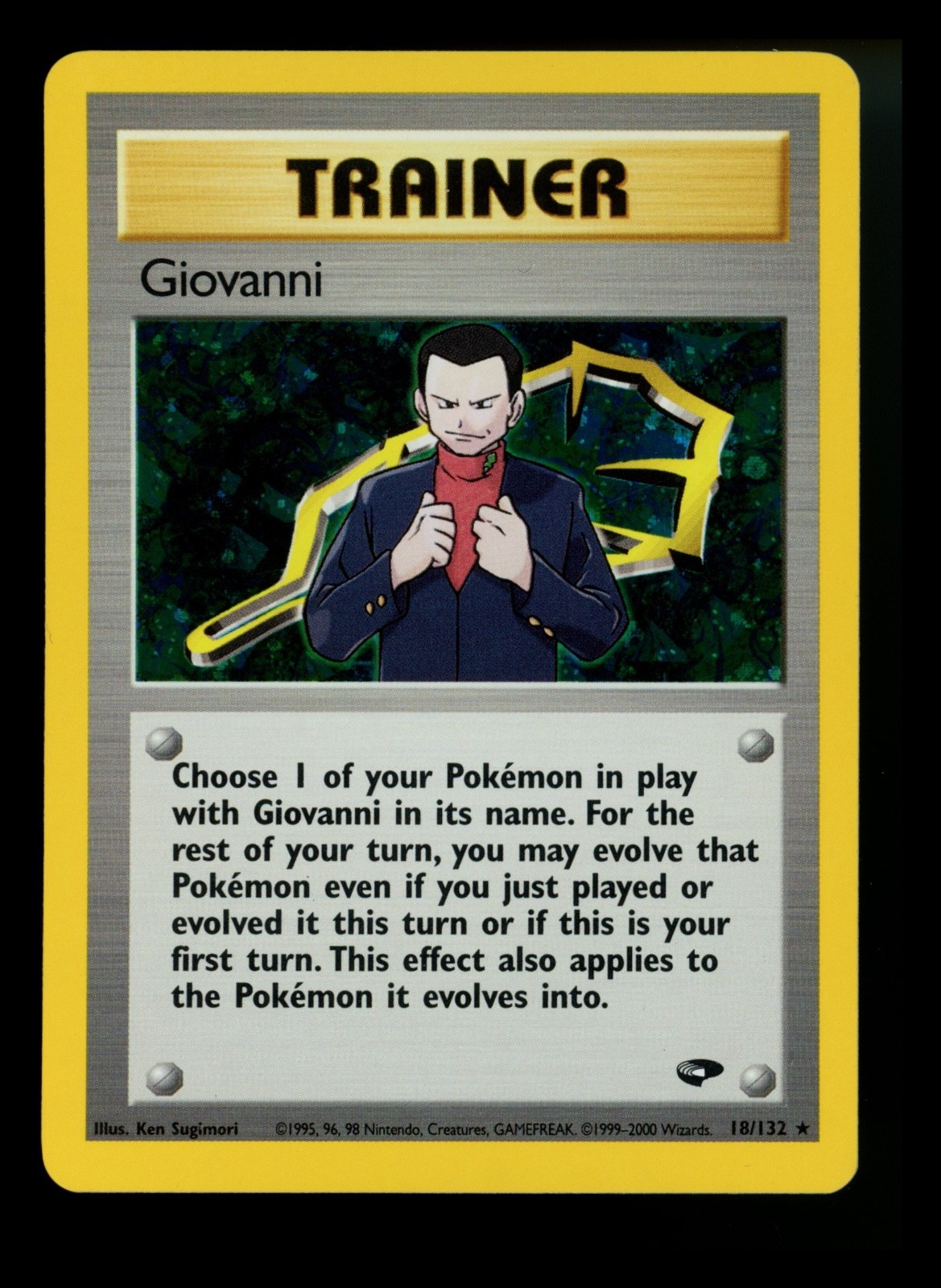 Giovanni 18/132 Gym Challenge 2000 Holo Rare WOTC Pokémon Card TCG