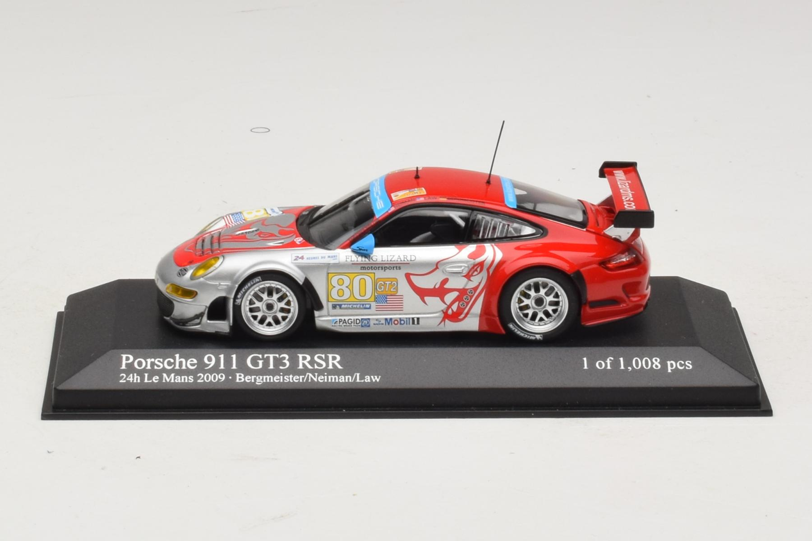 400096980 Porsche 911 997 GT3 RSR n80 Bergmeister Neimann Law 24h le Mans 2009 M