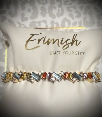 New ERIMISH Bracelet - Multi Crystals & Gold