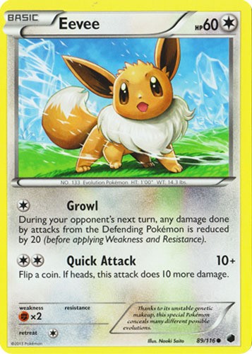 Eevee - 89/116 - Common Near Mint Plasma Freeze