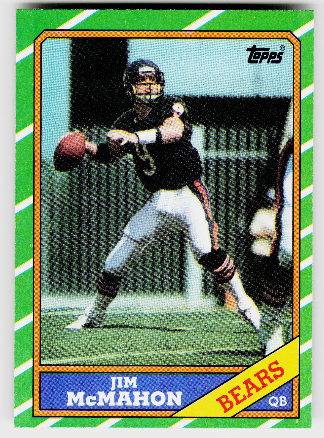 Jim McMahon, 1986 Topps, #10, Chicago Bears,