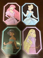 Disney Princess Clear Stickers Set Ariel, Cinderella, Jasmine, Rapunzel