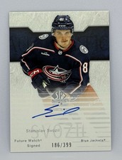Upper Deck SP Authentic Stanislav Svozil Rookie Auto /399 #RFWA2-5 Blue Jackets