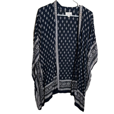 Loft Cardigan Women's One Size Open Printed Boho Casual Shirt Top Lightweight
