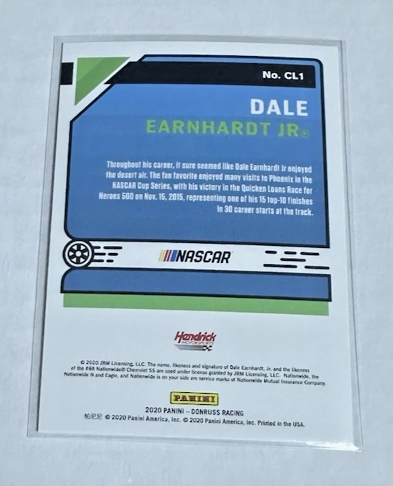 2020 Donruss #CL1 Nascar Classics Dale Earnhardt Jr. Racing Insert - Image 2 of 2