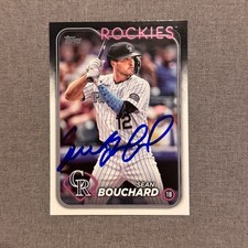 SEAN BOUCHARD Signed Autographed 2024 Topps Series 2 Two Card COL Rockies #699