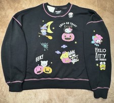 Sanrio Hello Kitty Halloween Graphic Sweatshirt Glow In The Dark Womens Large
