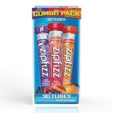ZIPFIZZ Multi-Vitamin Energy Hydration Drink Mix Variety Pack 30 Tubes