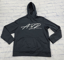 Nike Air Jordan Therma Fleece MENS SZ L Pullover Hoodie Black Dri Fit CK6792