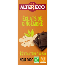 lot 3 Chocolat noir bio Eclat de Gingembre ALTER ECO 100 gr