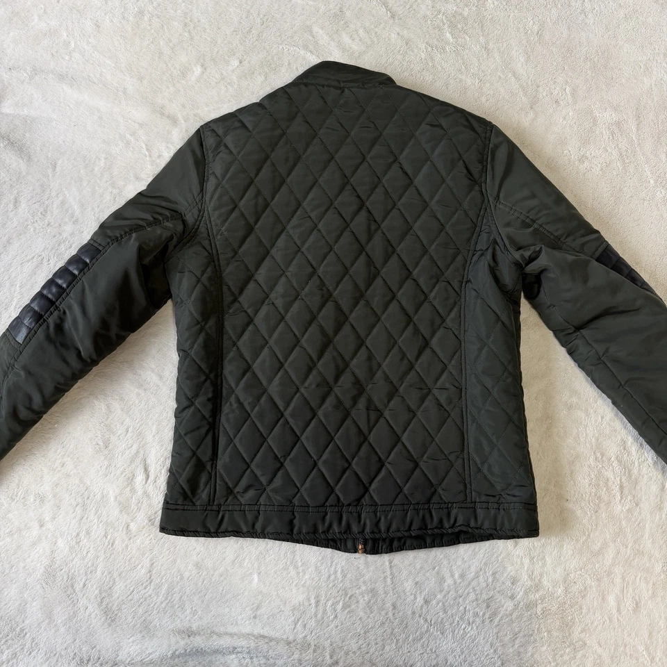 Members Only Mens Quilted Moto Racer Jacket Sz M w/ Faux Leather Trim ~RARE FIND - Image 4 of 4