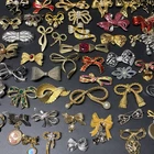 Lot 50 Vintage Now RIBBON BOW BROOCH Pins Rhinestone Enamel Costume Jewelry