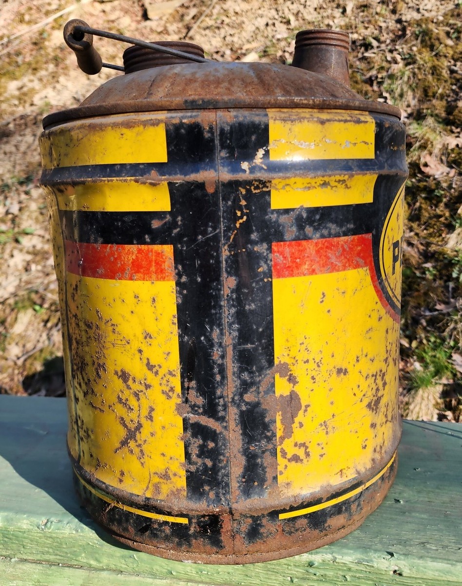 VINTAGE 5 GALLON PENNZOIL MOTOR OIL CAN Wood Handle 15 x 11 VINTAGE 5 GALLON PENNZOIL MOTOR OIL CAN Wood Handle 15 x 11