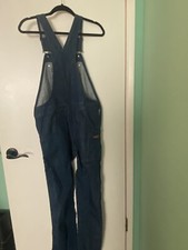 Patagonia Denim Jean Overalls Made in USA Size XS Unisex Steel Forge Blue Denim