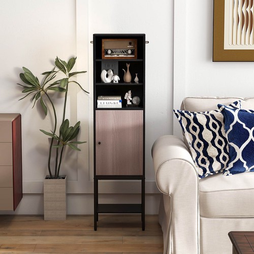 146 cm Tall Bathroom Cabinet Slim Cupboard Storage Organizer Adjustable Shelf - Picture 9 of 18