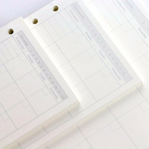 A5/A6/A7 Monthly Planner Diary Insert Refill Schedule Organiser 45 Sheets Paper - Picture 6 of 7