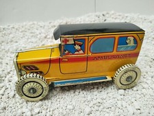 Jouet Ancien en tôle AMBULANCE CR Rossignol Repro