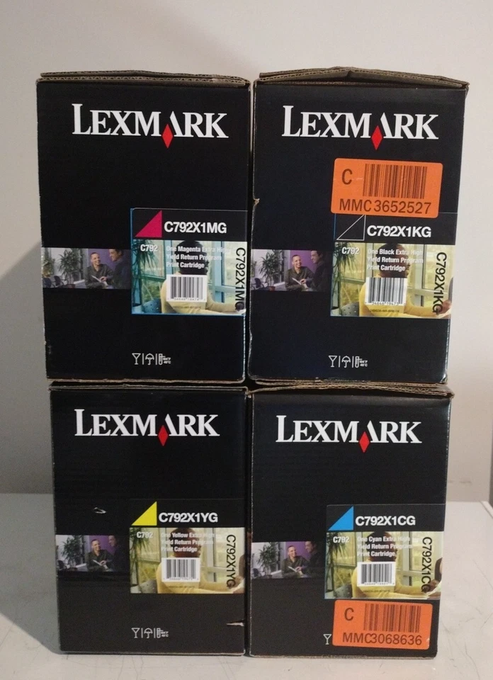 4pack LEXMARK C792X1KG C792X1CG C792X1MG C792X1YG Set For C792 & X792 New Sealed - Image 3 of 4