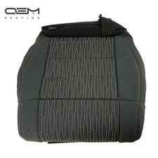 Fits 2007-2012 Jeep Wrangler JK Driver Bottom Seat Cover-Black w/gray