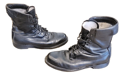 VTG Addison Shoe Company Combat Boots Men's 10.5 D Black Leather