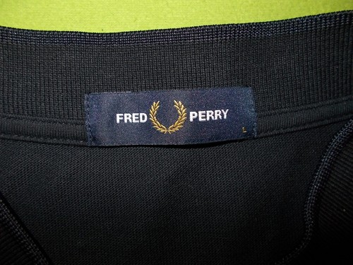 Shirt mit Reißverschluss FRED PERRY (L) 100% BAUMWOLLE PERFEKT!!! Golf Tennis schwarz - Bild 5 von 8
