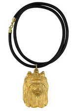 Yorkshire Terrier, Yorkie III - Dog necklace, gold-plated pendant for dog fan, u