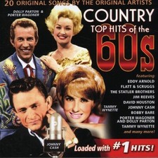 COUNTRY TOP HITS OF THE 60'S - Various Artists - CD - RARE   LIKE NEW
