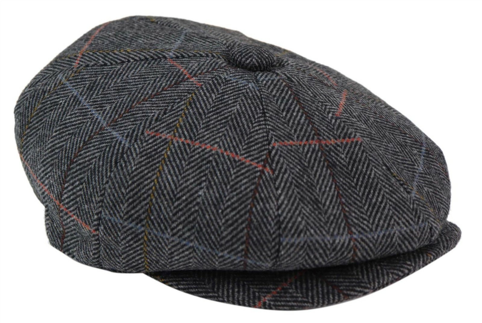 Mens 8 Panel Hat Newsboy Cap Peaky Blinders Baker Boy 100 Wool