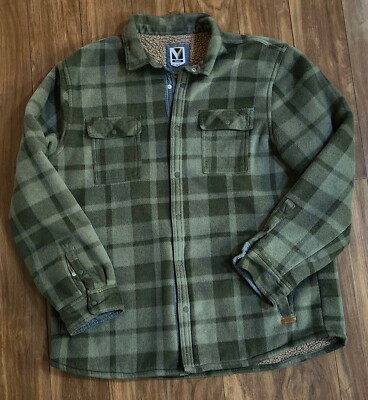 Voyager Flannel Jacket Sz 2XL Thermal Thick Plaid Coat Fleece