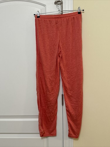 Cuddl Duds Smart Comfort with Slub Stripe Tee and Pant Spiced Coral S A469973 - Picture 6 of 6