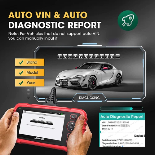 LAUNCH OBD2 Scanner CRP123X CRP129X Elite 3~12 Reset Scan FCA SGW Multi-System - Picture 40 of 56