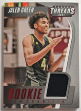2021 Chronicles Draft Picks Jalen Green RC Threads Rookie Memorabilia Red /199