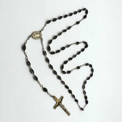 Sterling Silver Black Wood Beads 
