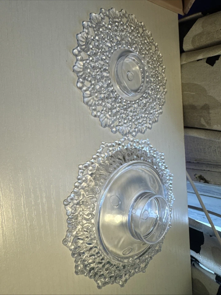 Base de plástico de doble capa para pasteles soporte transparente hágalo usted mismo diseñado 4,5 "x 1" Foto 4 de 4