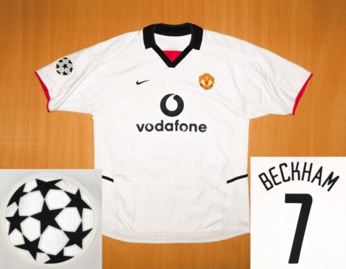 Manchester BECKHAM shirt L LARGE CHAMPIONS 2002 2003 jersey CL soccer camisa 03