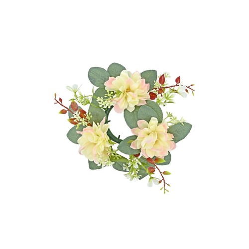 Kleine Kerzenringe Kränze Blume Kerzenringe Blumengirlande für Tische - Bild 4 von 27