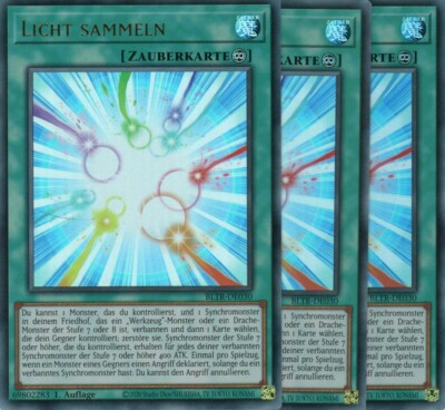 yugioh 3x light collect BLTR-EN030 ULTRA RARE 1ST EDITION GERMAN