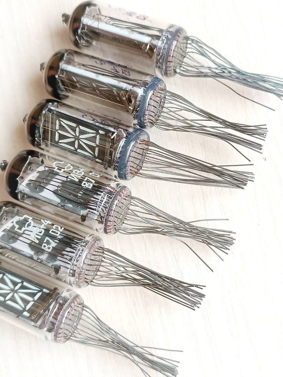 Lotto 6 Pezzi Tubi Nixie Iv-4 Nixie Tube Nuovo Testato Tubo Nixie IN-14