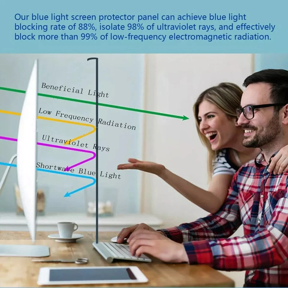 Blue Light Screen Protector for 23 23.6 23.8 24 Inch Diagonal LED PC Monitor - Image 2 of 4