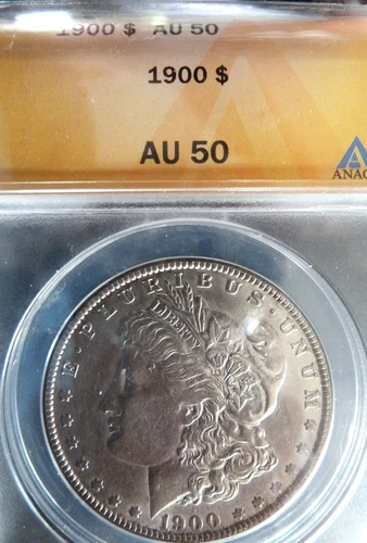 1900 Morgan Silver Dollar ANACS AU 50