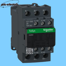 LC1D32JD NEW Schneider IEC contactors 32A, 20HP at 480VAC, 12VDC coil