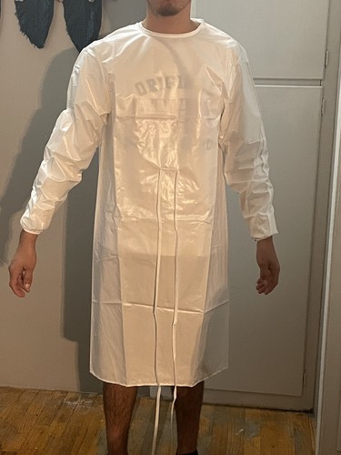 5-pack Pandemic Disposable Isolation Gowns AAMI Level 1 Blue or White - Afbeelding 4 van 13