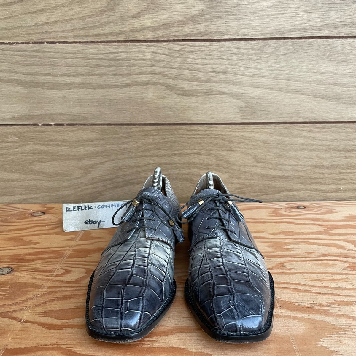 Marco Vicci Croc Embossed Canton Oxford Tassel leather dress  display picture 1
