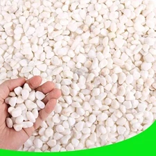 CJGQ White Rocks for Plants Garden Vases 3 lb White Pebbles Gravel Decorative