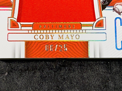 2023 Panini National Treasures PATCH PROSPECT ROOKIE Coby Mayo 06