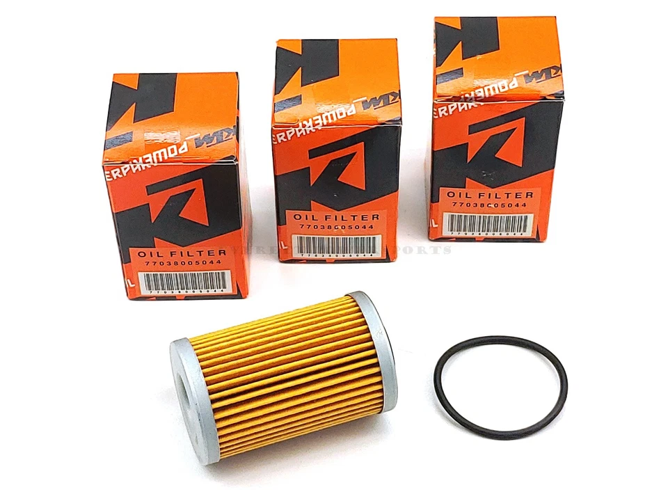 Oil Filter Kit 3x 09-16 EXC SX-F XC-F XCF-W 250 450 500 OEM KTM Husaberg #E250 B - Image 2 of 4